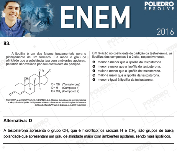 Questão 83 - 1º Dia (PROVA ROSA) - ENEM 2016