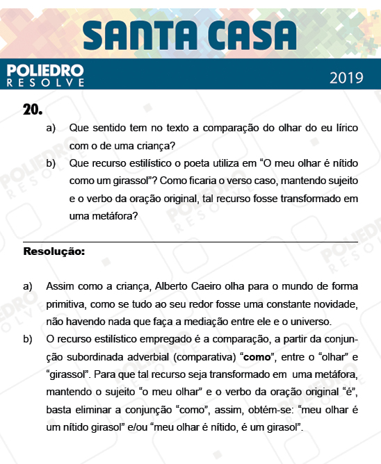 Dissertação 20 - 1º Dia - Dissertativas - SANTA CASA 2019