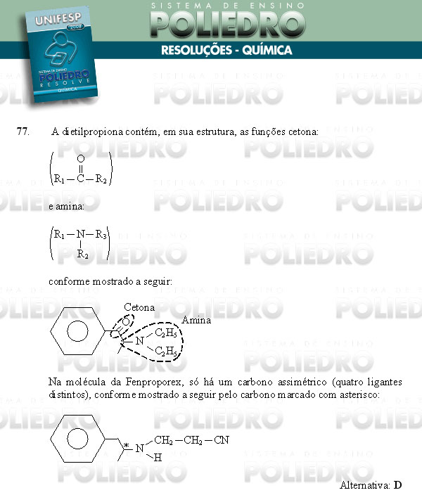 Questão 77 - Conhecimentos Gerais - UNIFESP 2008