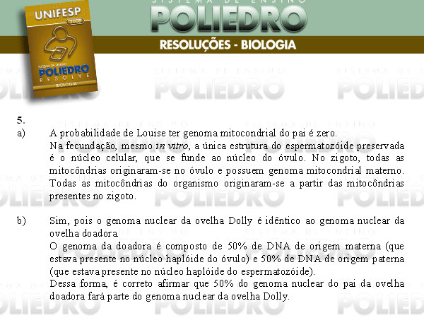 Dissertação 5 - Conhecimentos Específicos - UNIFESP 2008