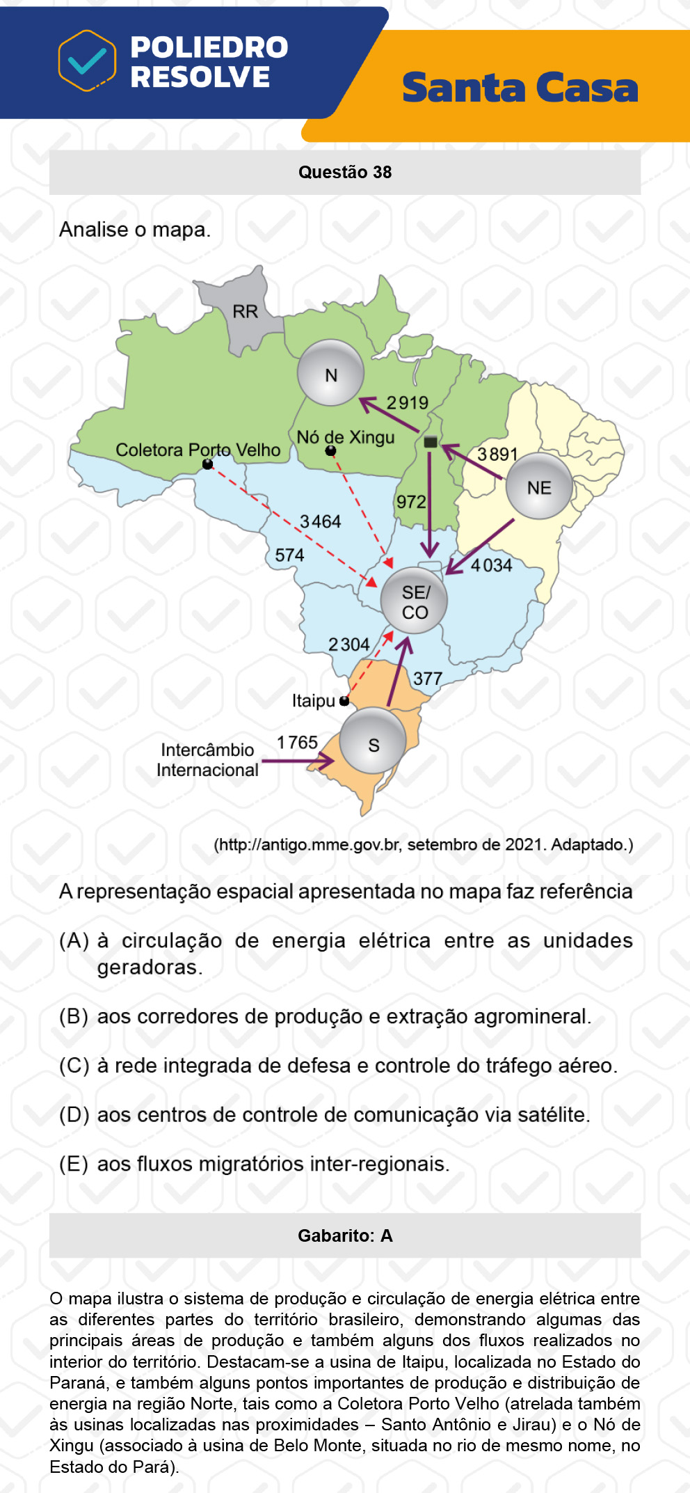 Questão 38 - 1º Dia - SANTA CASA 2023