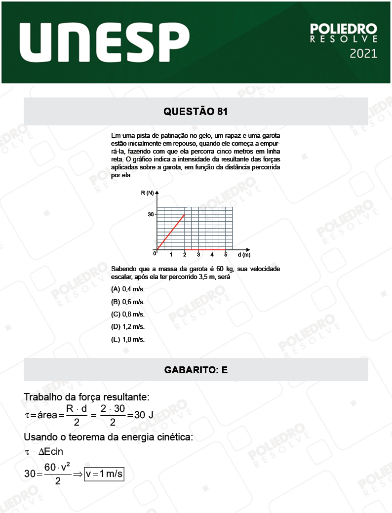 Questão 81 - 1ª Fase - 2º Dia - UNESP 2021