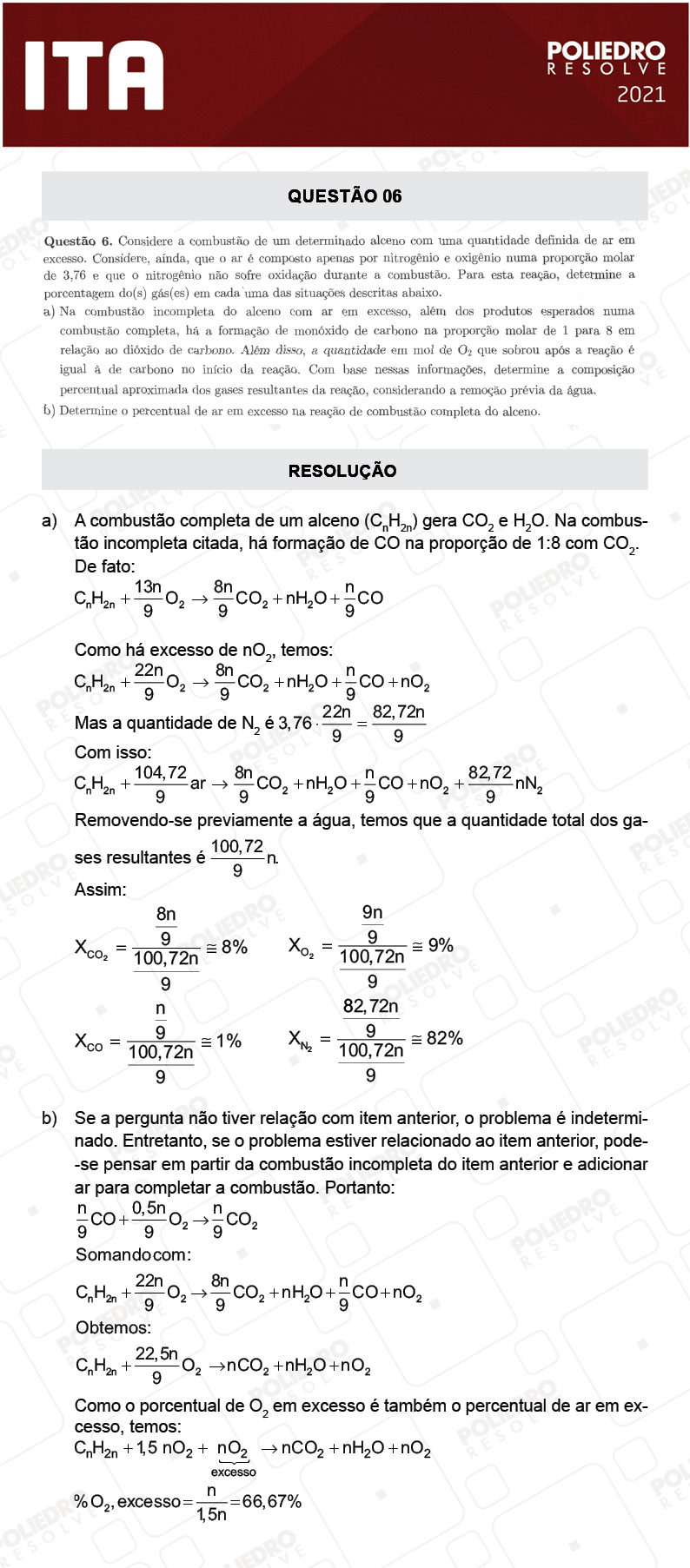 Dissertação 6 - 2ª Fase - 1º Dia - Mat/Quí - ITA 2021