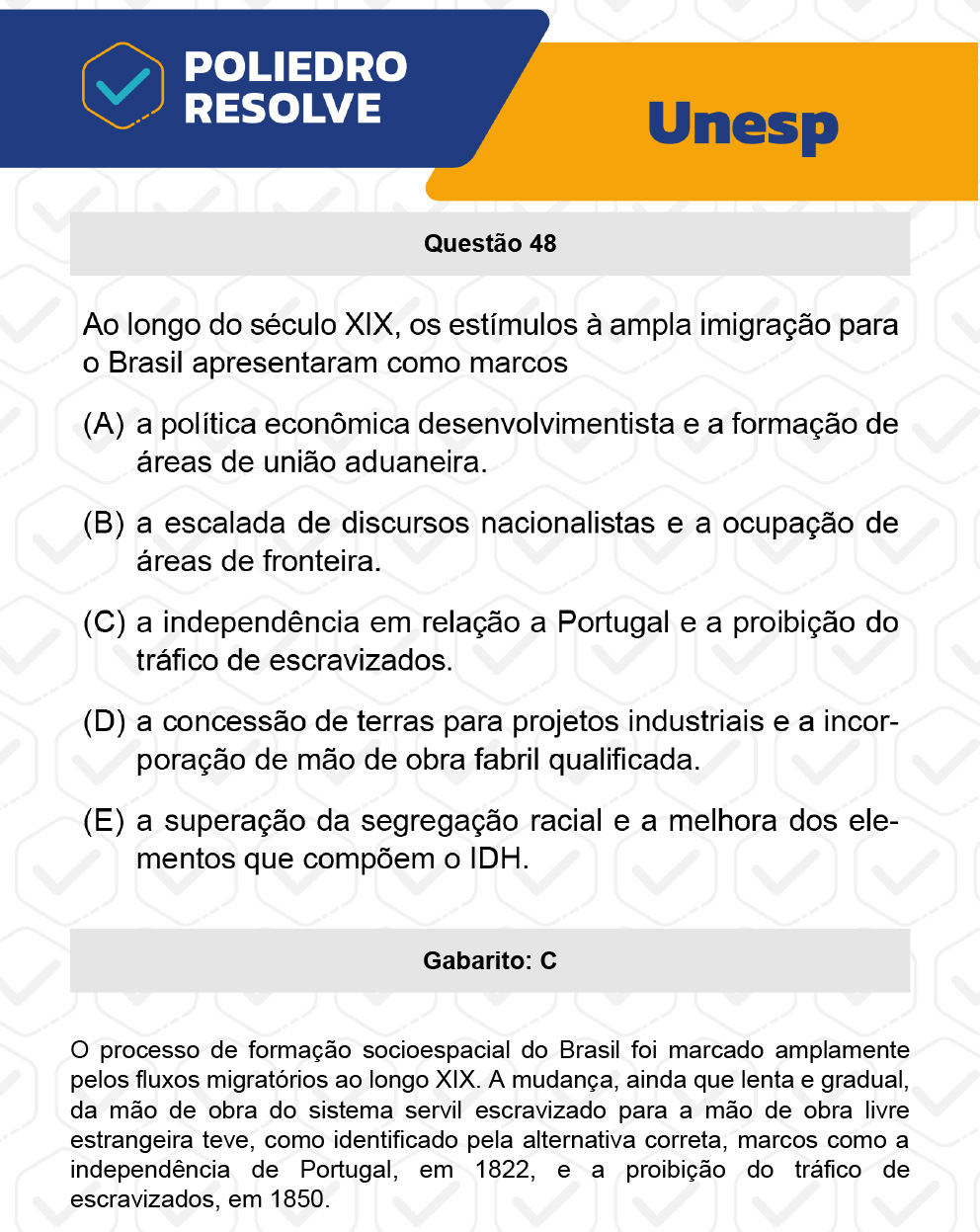 Questão 48 - 1ª Fase - UNESP 2023