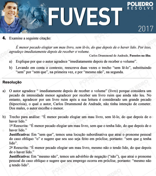 Dissertação 4 - 2ª Fase - 1º Dia - FUVEST 2017