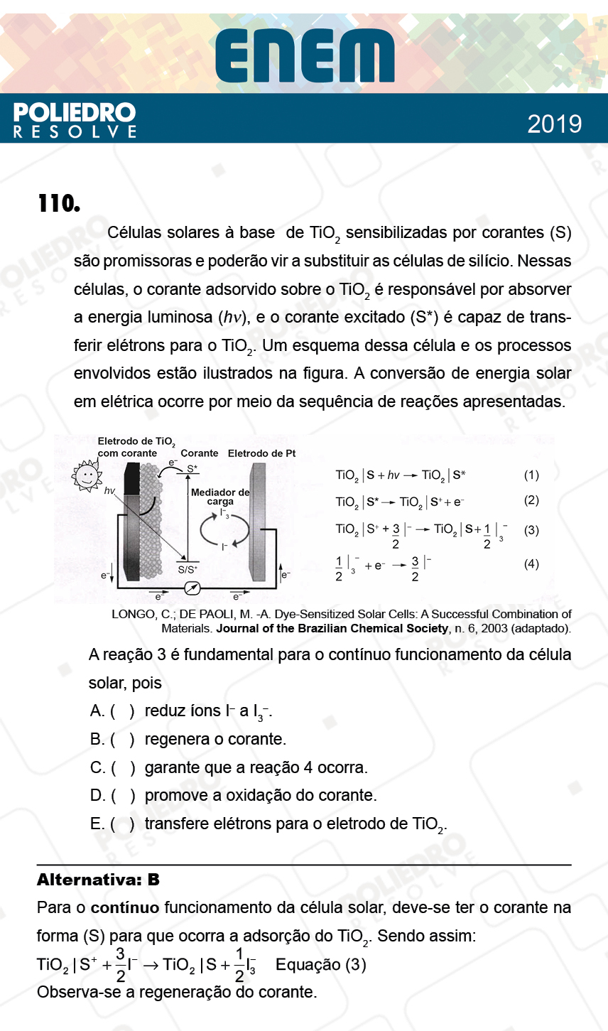 Questão 110 - 2º Dia - Prova CINZA - ENEM 2018