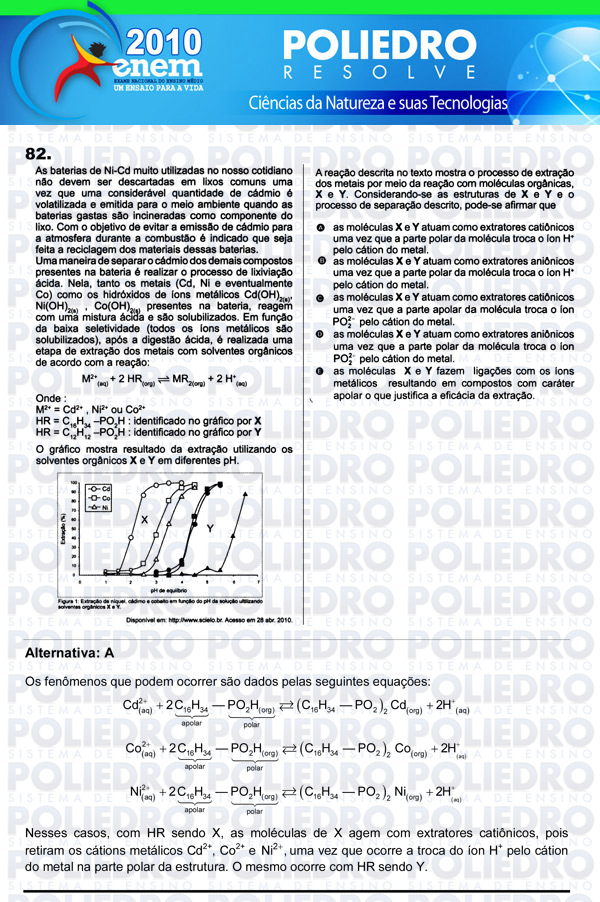 Questão 82 - Sábado (Prova azul) - ENEM 2010