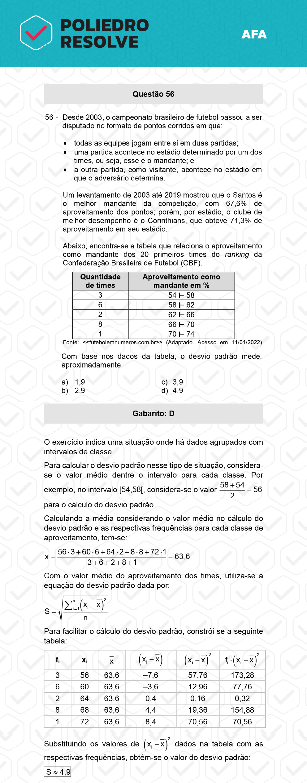 Questão 56 - Prova Modelo A - AFA 2023