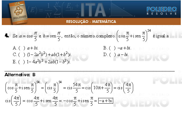 Questão 4 - Matemática - ITA 2009