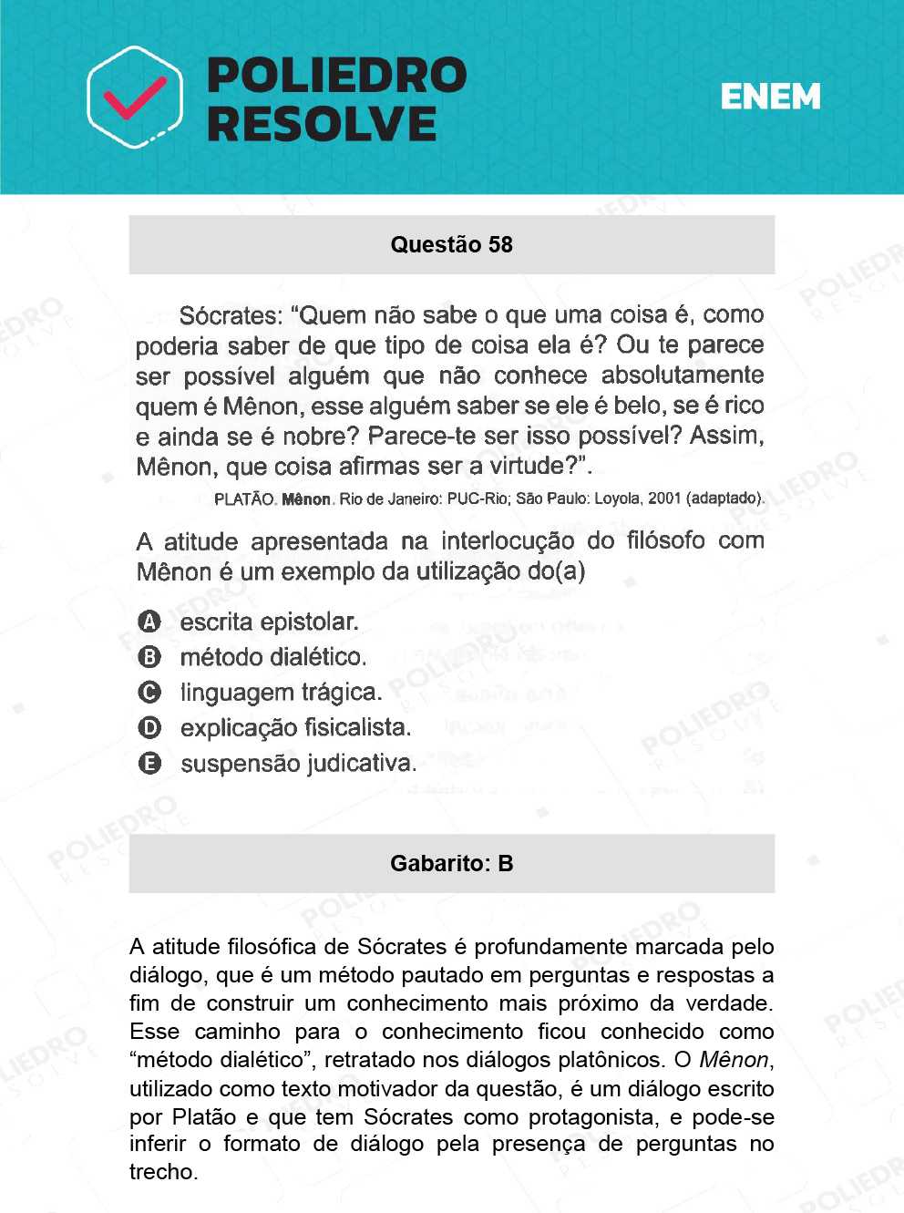 Questão 58 - 1º Dia - Prova Rosa - ENEM 2021