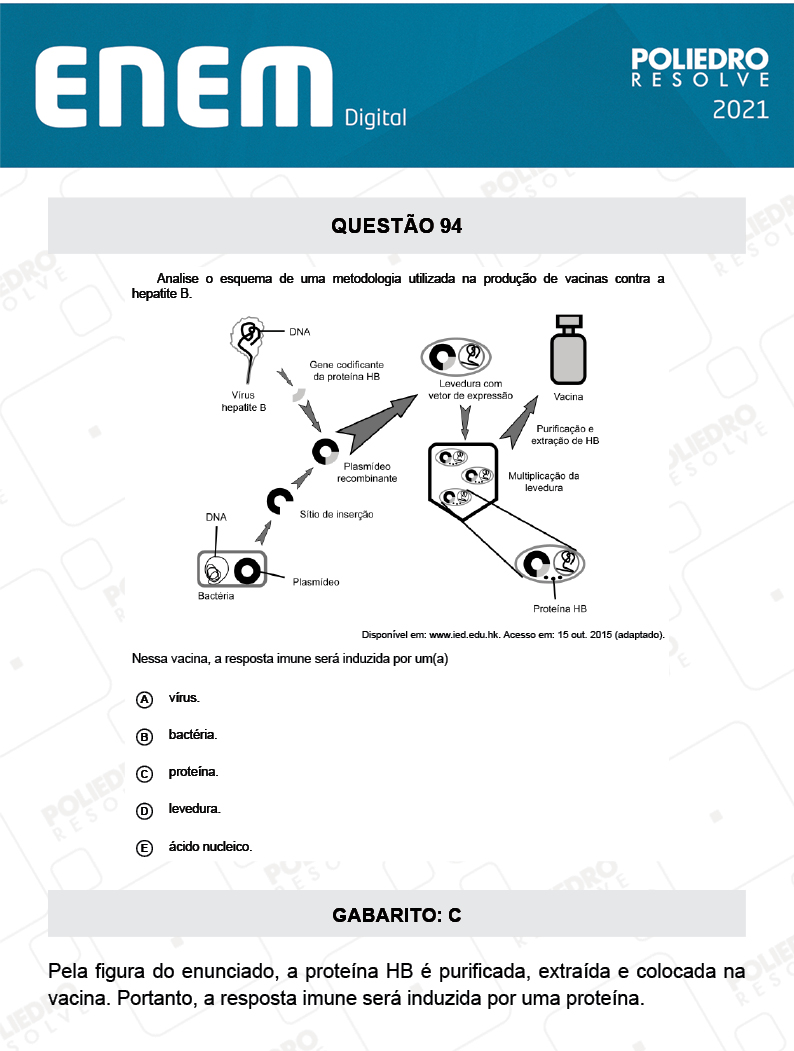 Questão 94 - 2º Dia - Prova Amarela - ENEM DIGITAL 2020