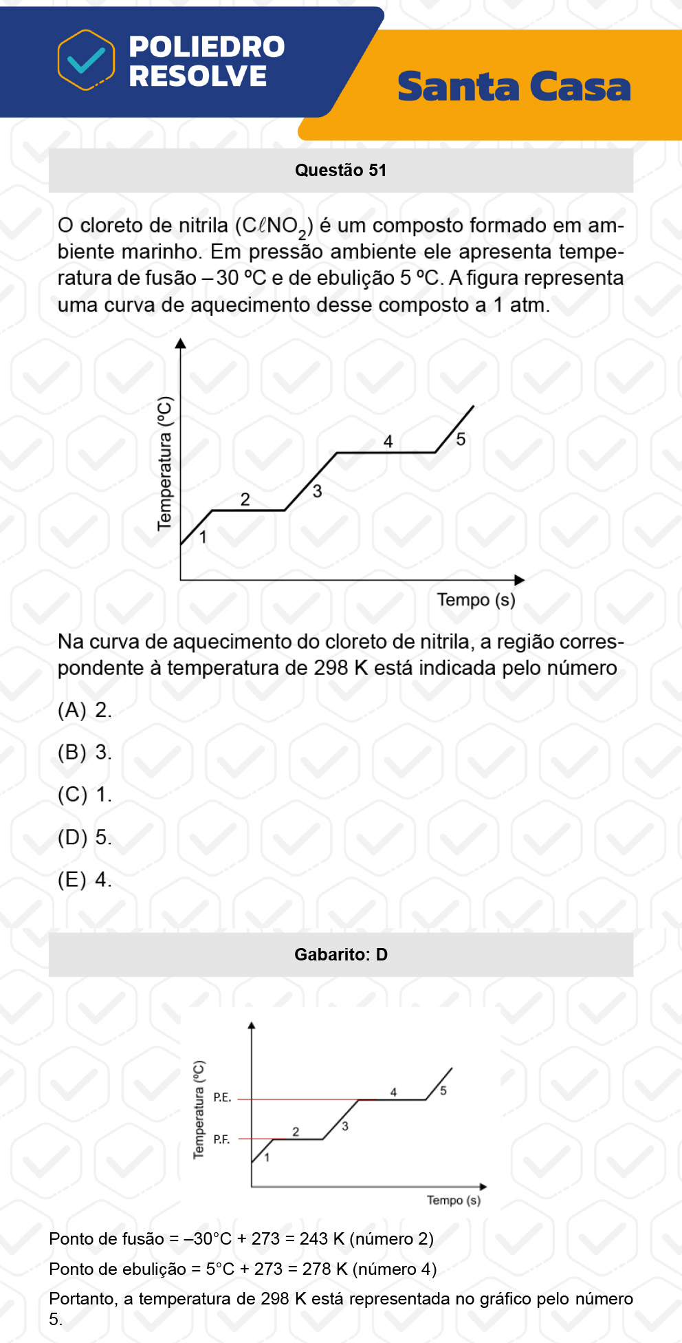 Questão 51 - 1º Dia - SANTA CASA 2023