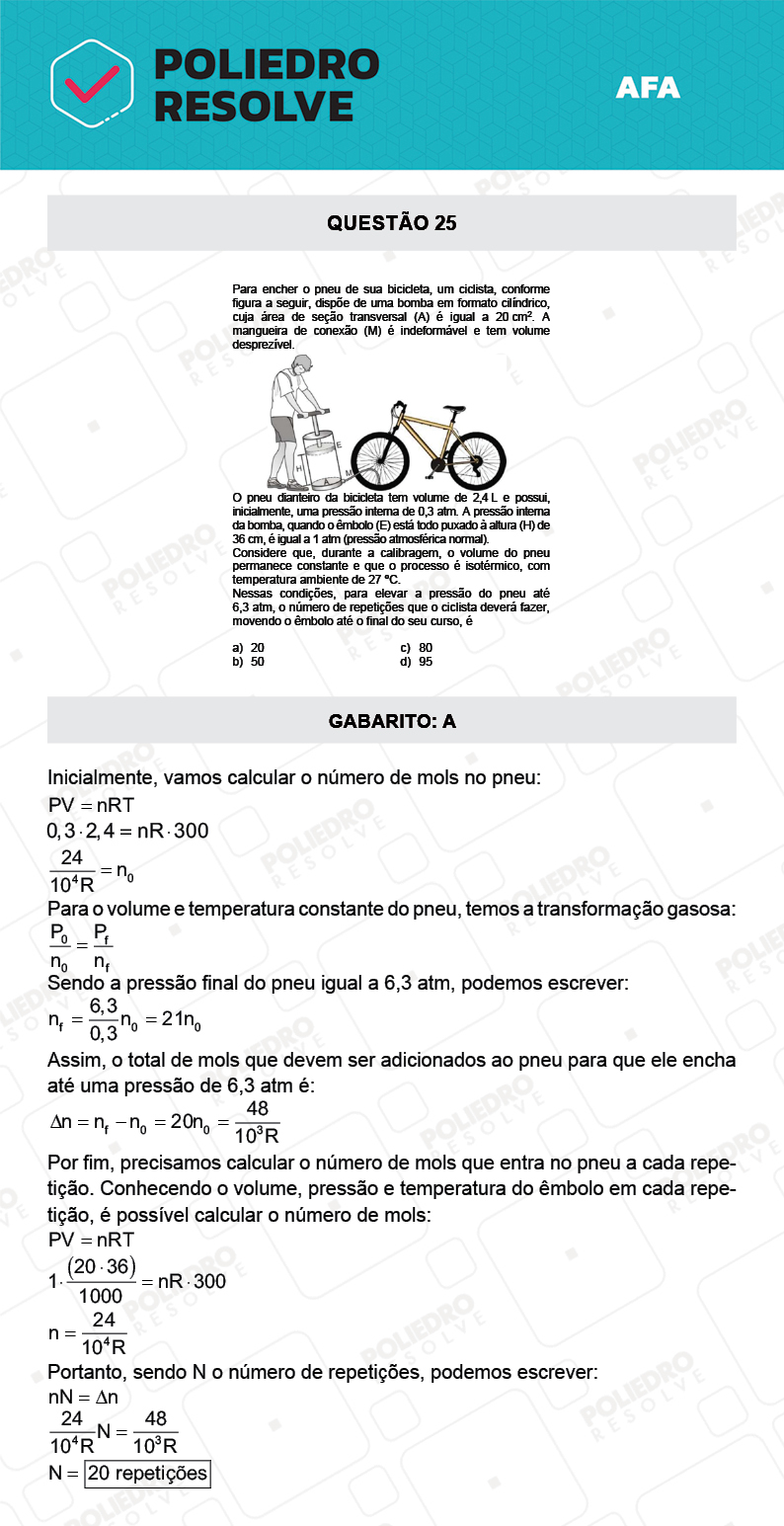 Questão 25 - Prova Modelo A - AFA 2022