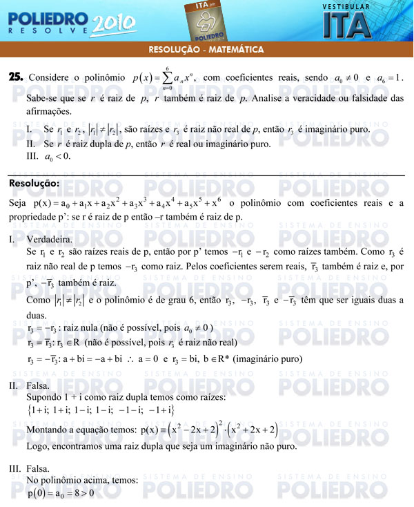 Dissertação 25 - Matemática - ITA 2010