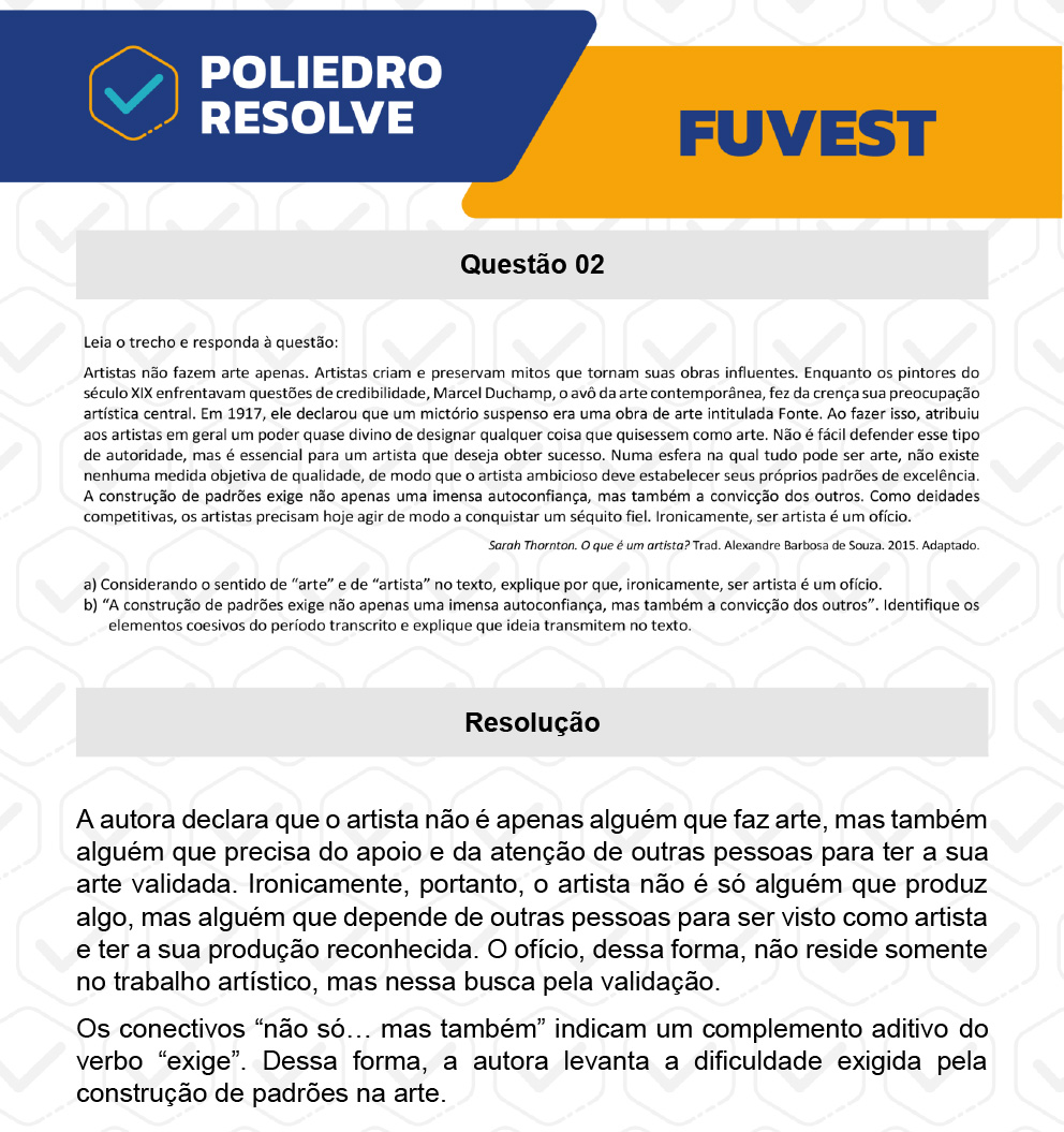 Dissertação 2 - 2ª Fase - 1º Dia - FUVEST 2023