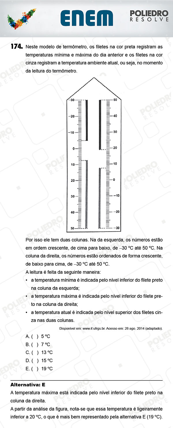 Questão 174 - 2º Dia (PROVA AMARELA) - ENEM 2017