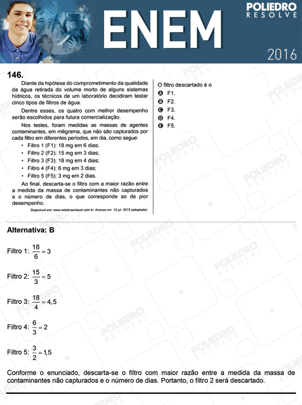 Questão 146 - 2º dia (PROVA CINZA) - ENEM 2016