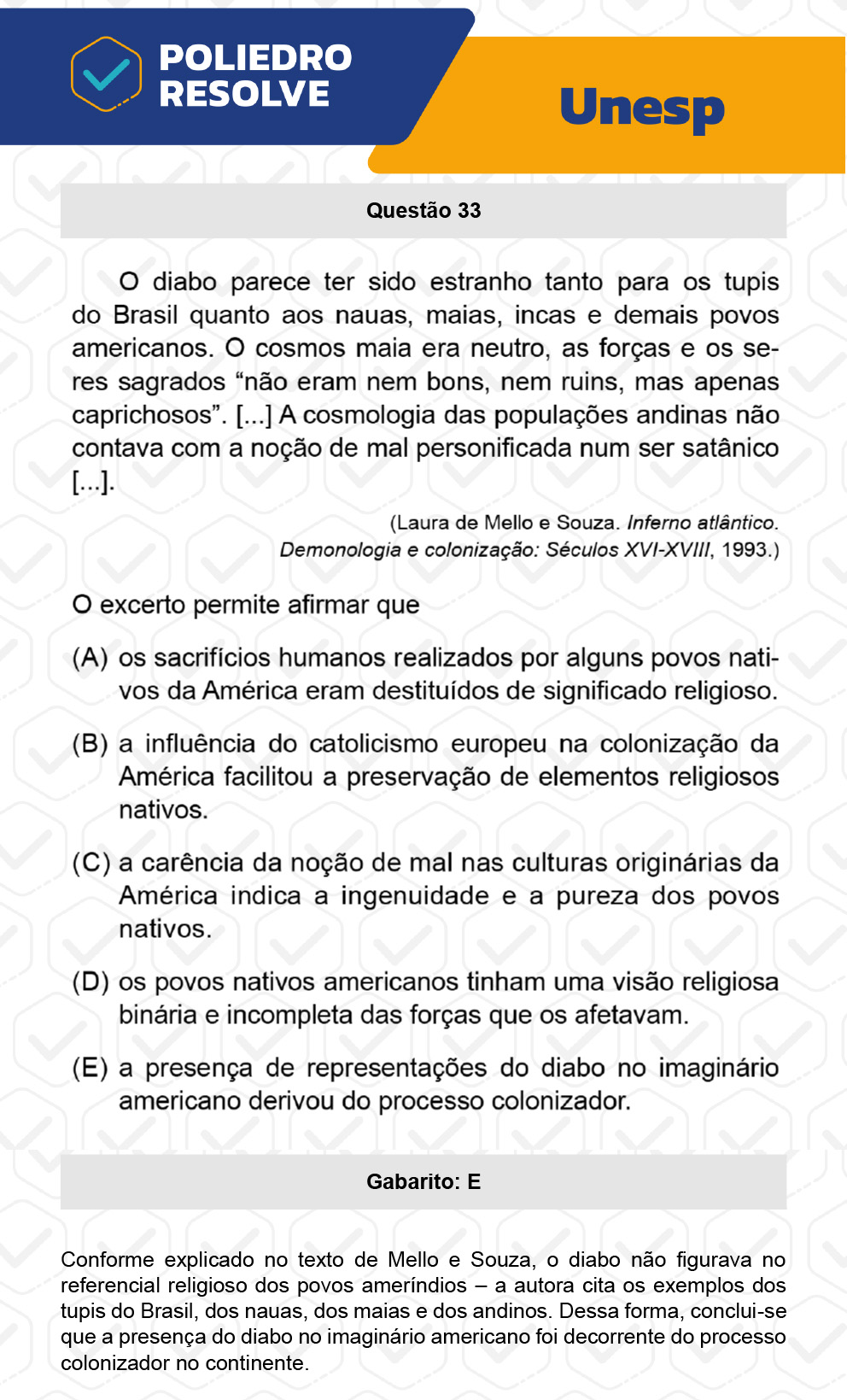 Questão 33 - 1ª Fase - UNESP 2023