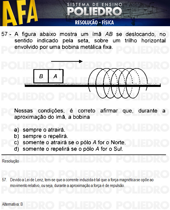 Questão 57 - Código 11 - AFA 2011