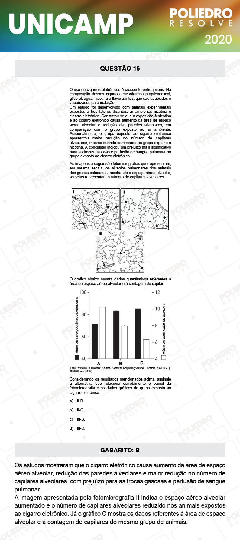 Questão 16 - 1ª Fase - Prova Q e X - UNICAMP 2020