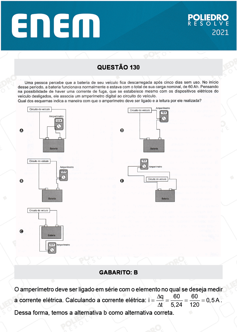 Questão 130 - 2º Dia - Prova Cinza - ENEM 2020