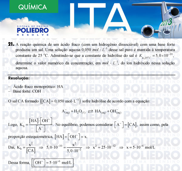 Dissertação 21 - Química - ITA 2013