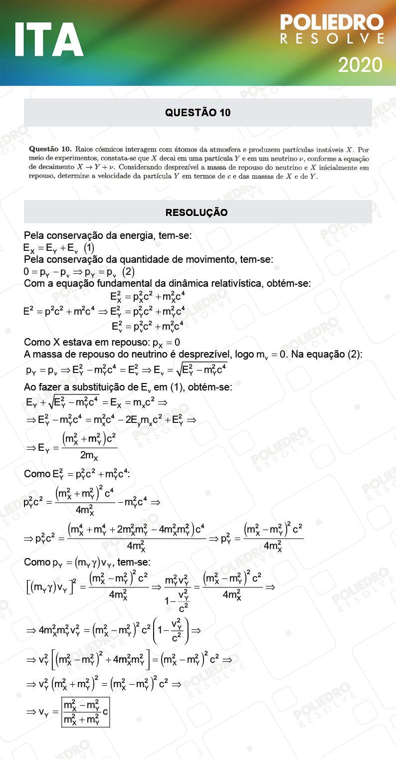 Dissertação 10 - 2ª Fase - 2º Dia - Fis / Red - ITA 2020