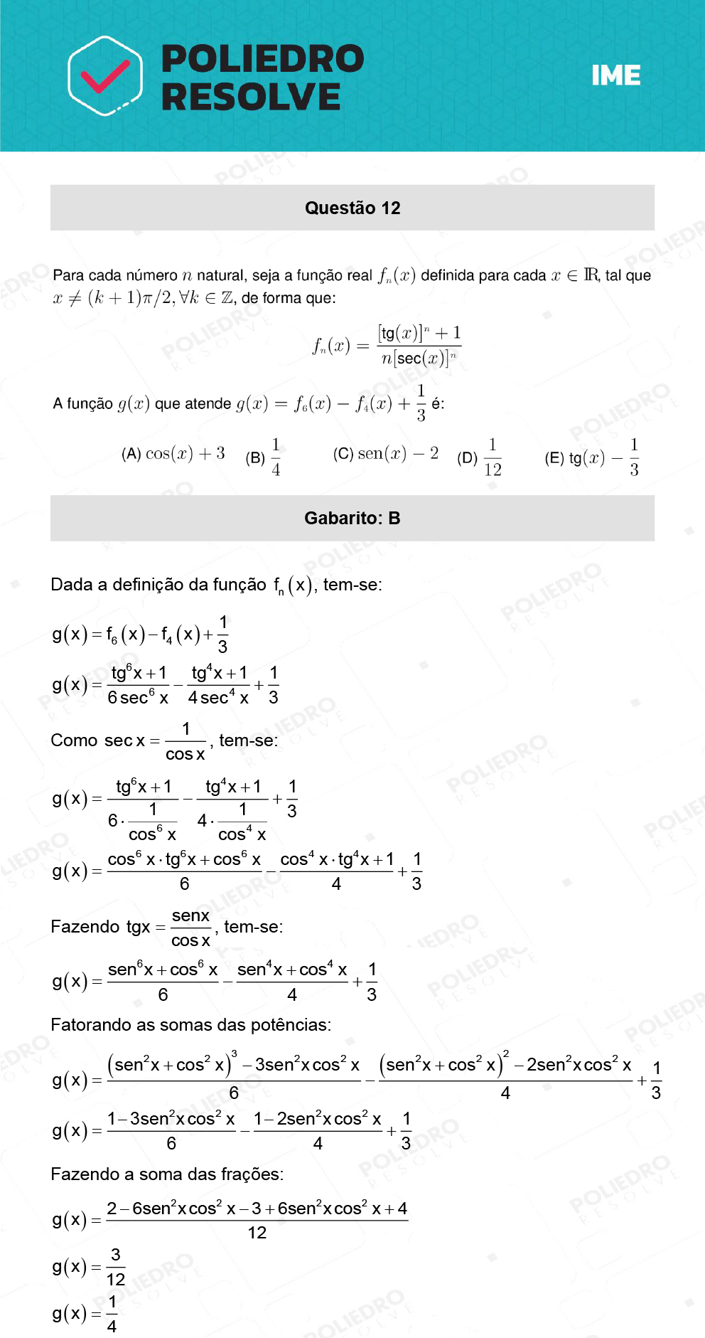 Questão 12 - 1ª Fase - IME 2022