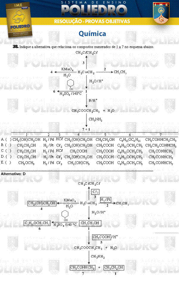 Questão 38 - Objetivas - IME 2008