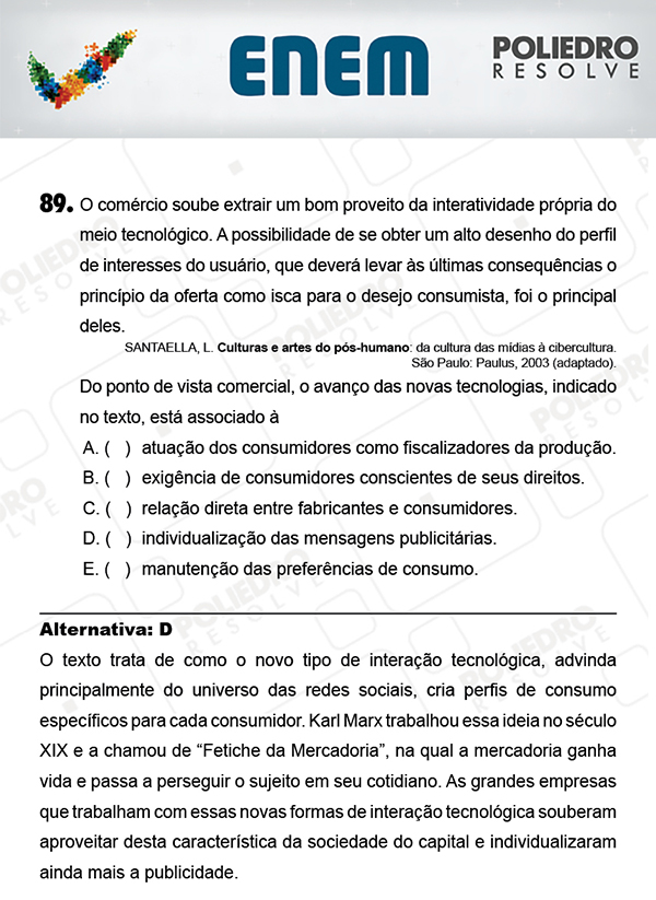 Questão 89 - 1º Dia (PROVA AZUL) - ENEM 2017