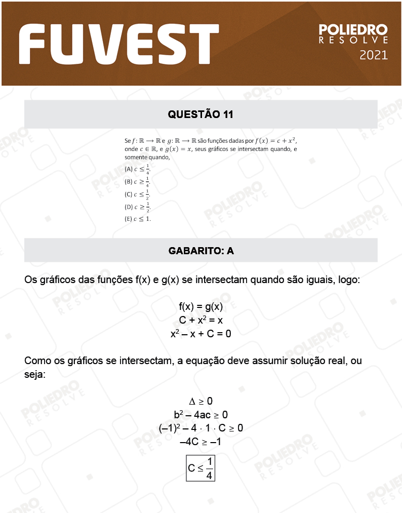 Questão 11 - 1ª Fase - FUVEST 2021