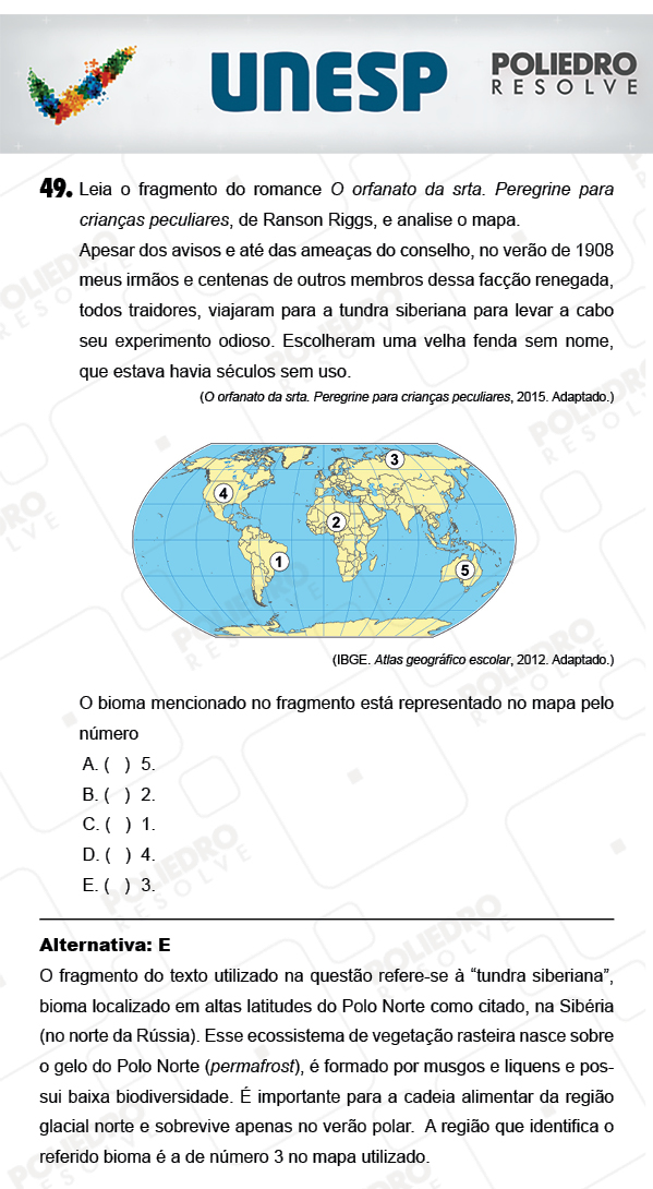 Questão 49 - 1ª Fase - PROVA 4 - UNESP 2018