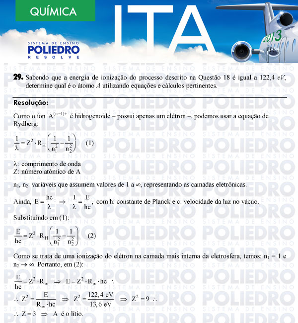 Dissertação 29 - Química - ITA 2013