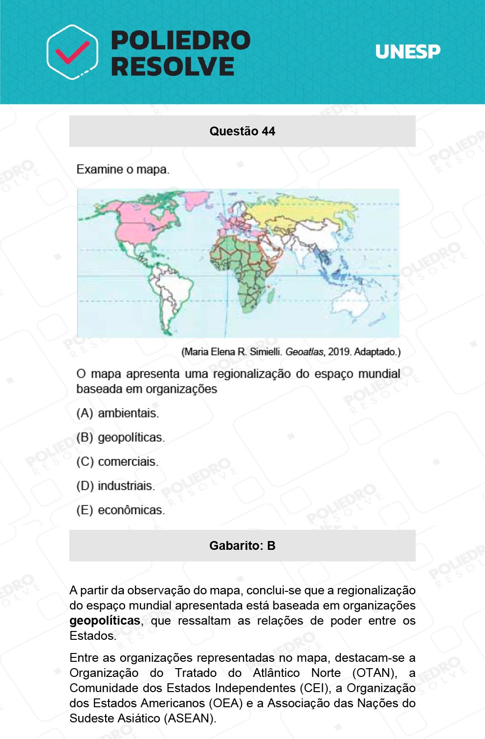 Questão 44 - 1ª Fase - Biológicas - UNESP 2022