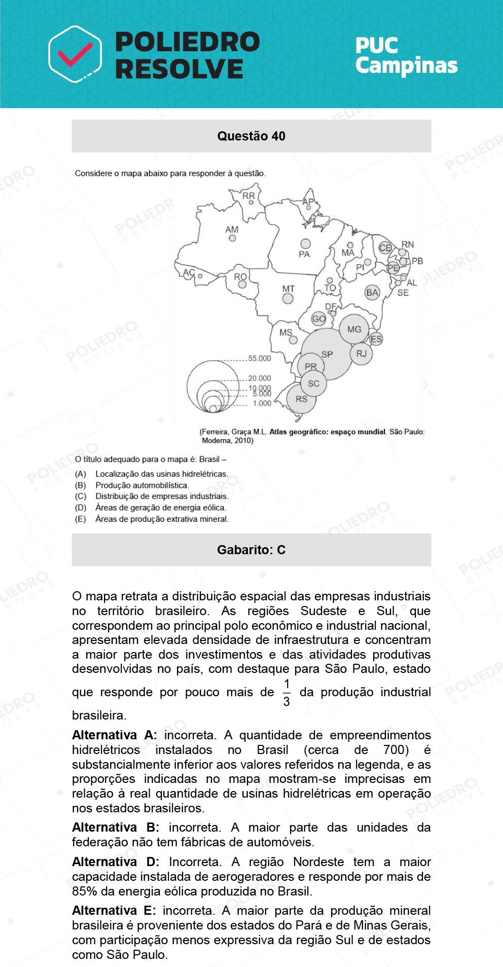 Questão 40 - Demais cursos - PUC-Campinas 2022