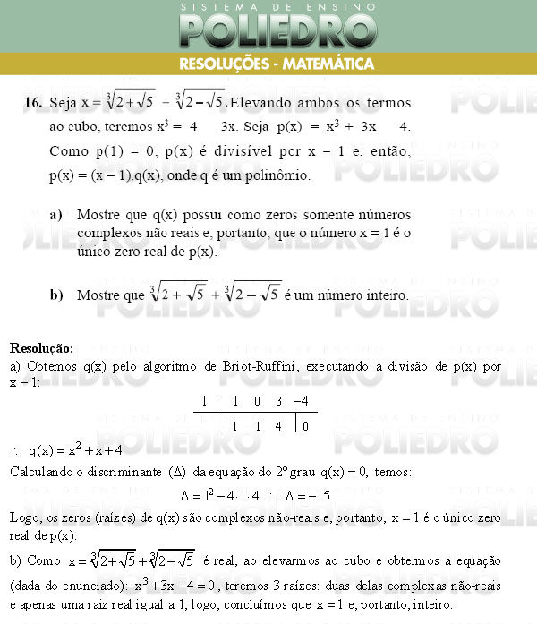 Dissertação 16 - Conhecimentos Específicos - UNIFESP 2009