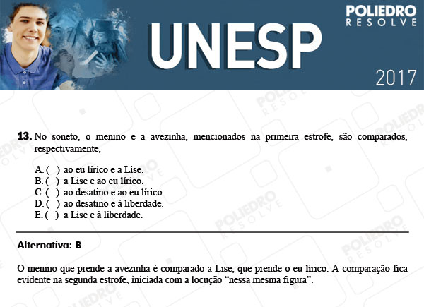 Questão 13 - 1ª Fase - UNESP 2017