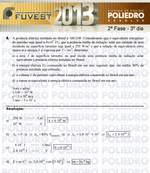 Dissertação 6 - 2ª Fase 3º Dia - FUVEST 2013