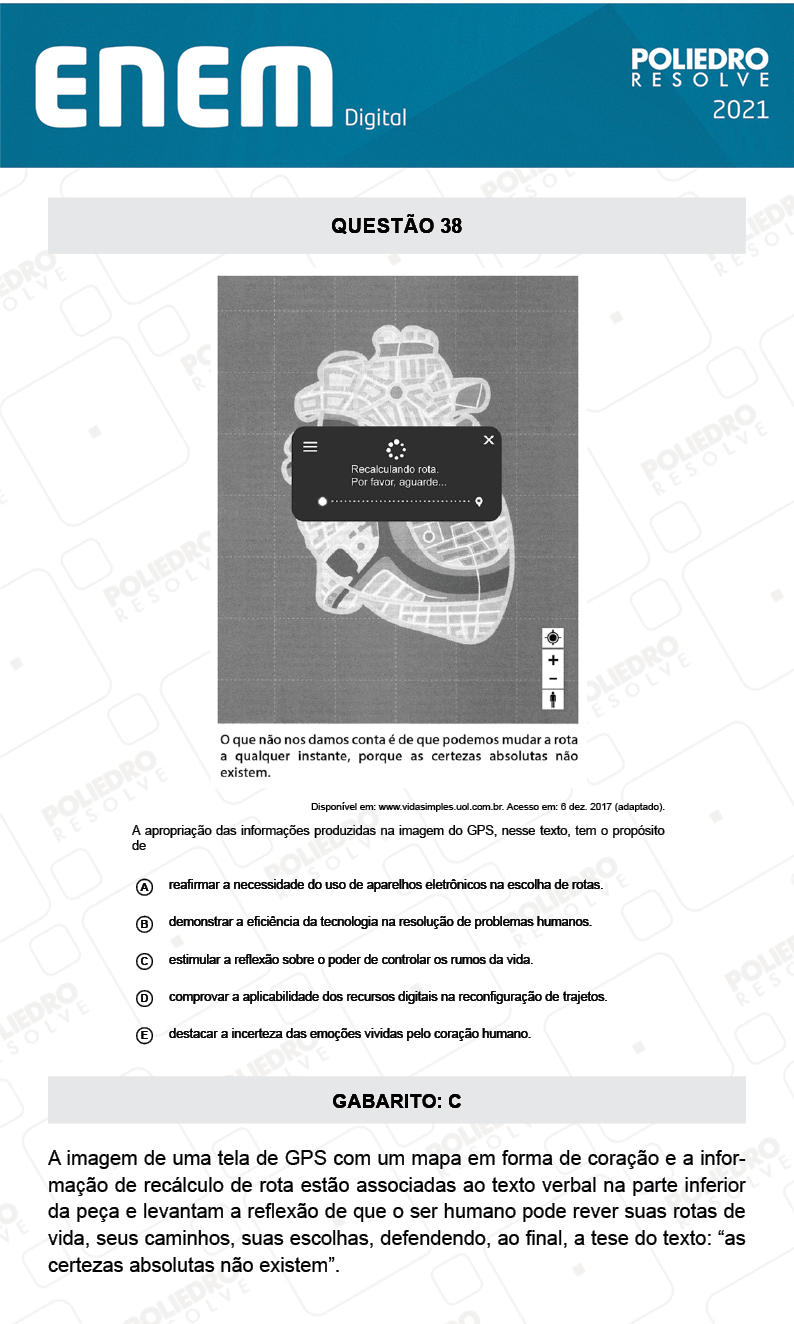 Questão 38 - 1º Dia - Prova Branca - Espanhol - ENEM DIGITAL 2020