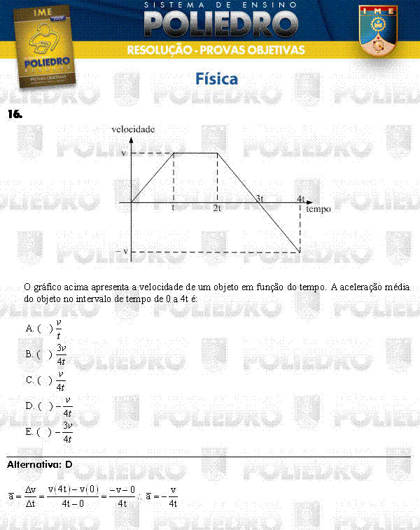 Questão 16 - Objetivas - IME 2008