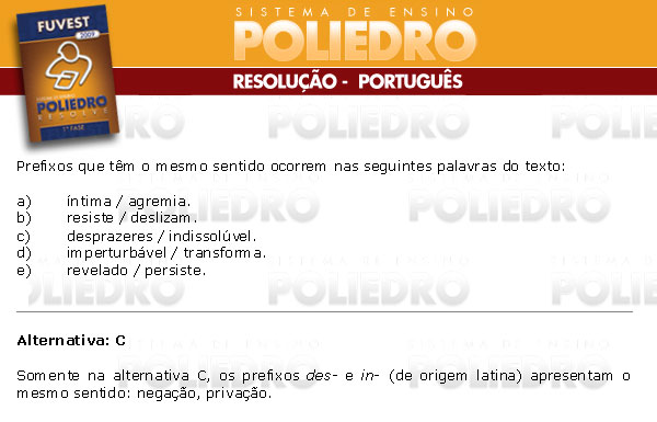 Questão 14 - 1ª Fase - FUVEST 2009