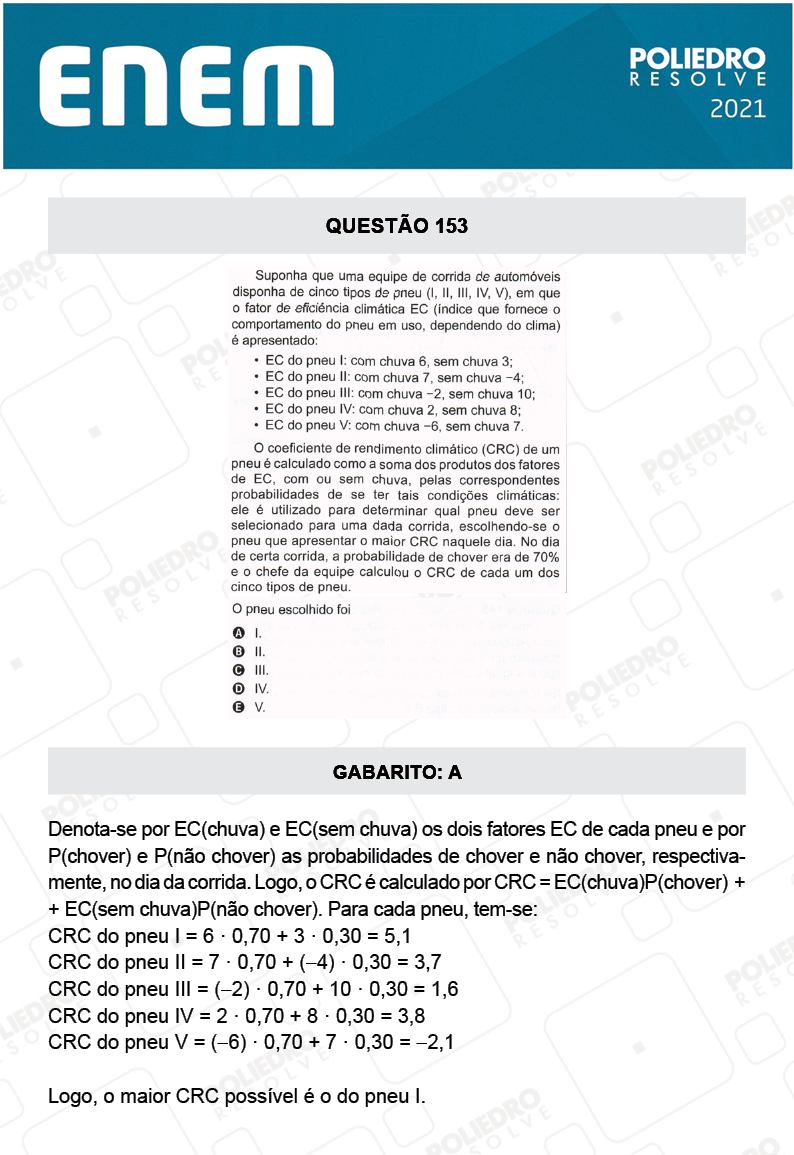 Questão 153 - 2º Dia - Prova Cinza - ENEM 2020