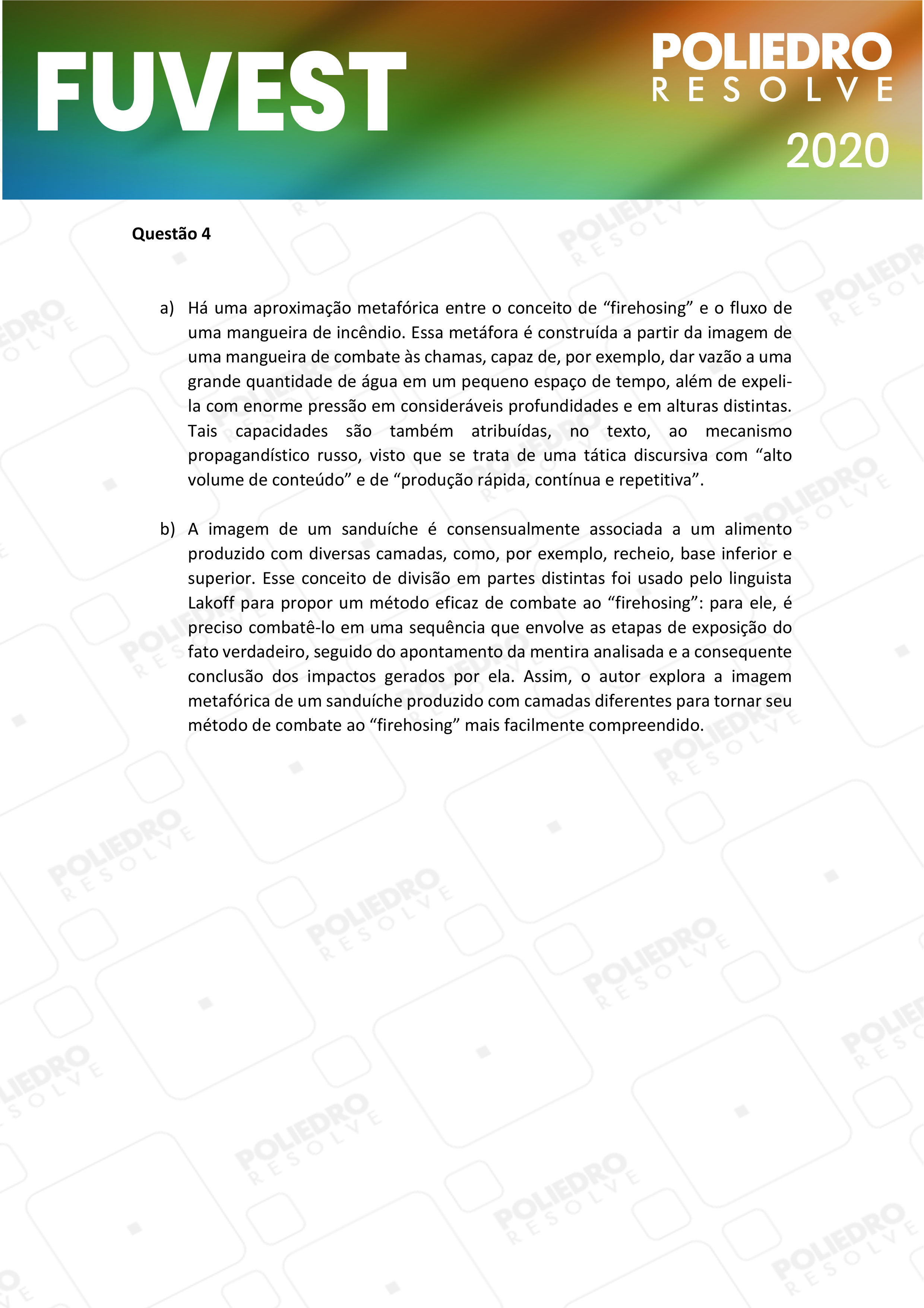 Dissertação 4 - 2ª Fase - 1º Dia - FUVEST 2020