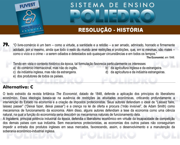 Questão 79 - 1ª Fase - FUVEST 2008