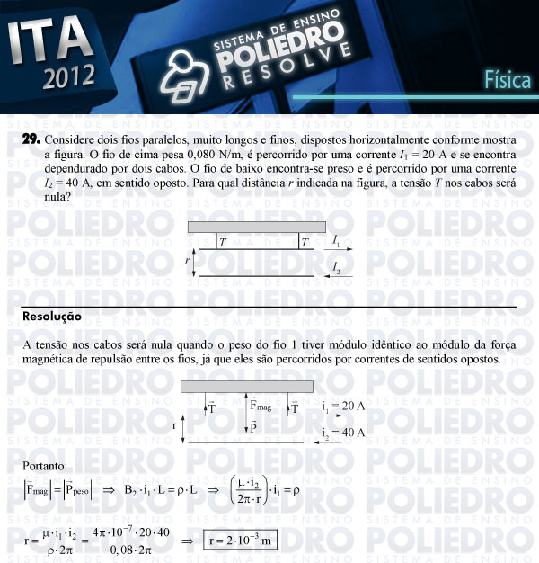 Dissertação 29 - Física - ITA 2012