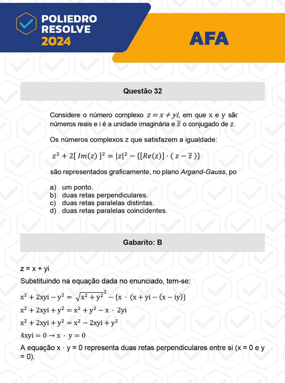 Questão 32 - Prova Modelo A - AFA 2024