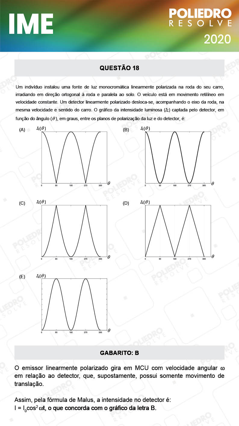 Questão 18 - 1ª Fase - IME 2020