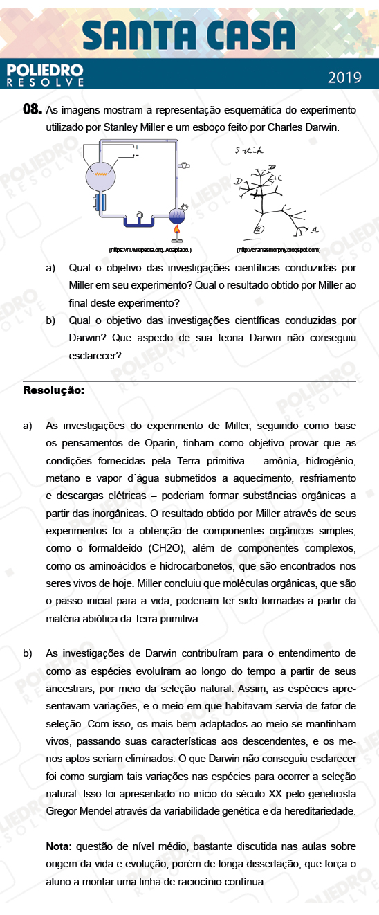 Dissertação 8 - 1º Dia - Dissertativas - SANTA CASA 2019