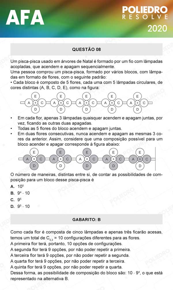 Questão 8 - Prova Modelo C - AFA 2020