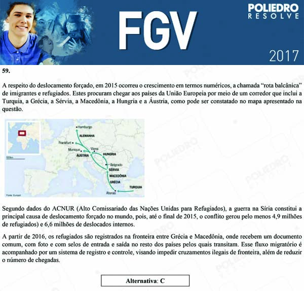 Questão 59 - Objetivas - 2017.1 - FGV 2017